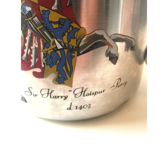 Mug Tudor Style Stainless Steel Sir Harry Hotspur Perry d.1403 Vintage England - Picture 2 of 8